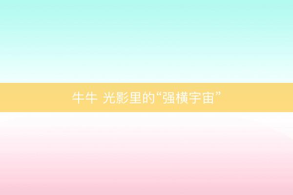 牛牛 光影里的“强横宇宙”