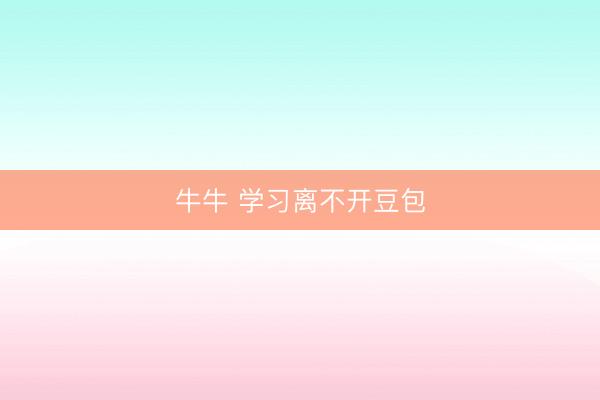 牛牛 学习离不开豆包