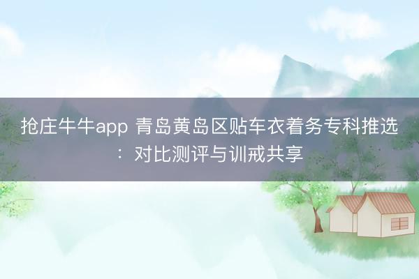 抢庄牛牛app 青岛黄岛区贴车衣着务专科推选：对比测评与训戒共享