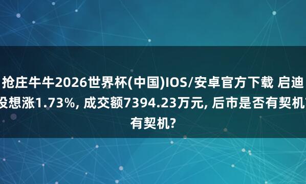抢庄牛牛2026世界杯(中国)IOS/安卓官方下载 启迪设想涨1.73%， 成交额7394.23万元， 后市是否有契机?