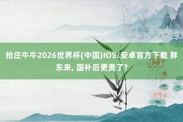 抢庄牛牛2026世界杯(中国)IOS/安卓官方下载 胖东来， 国补后更贵了?