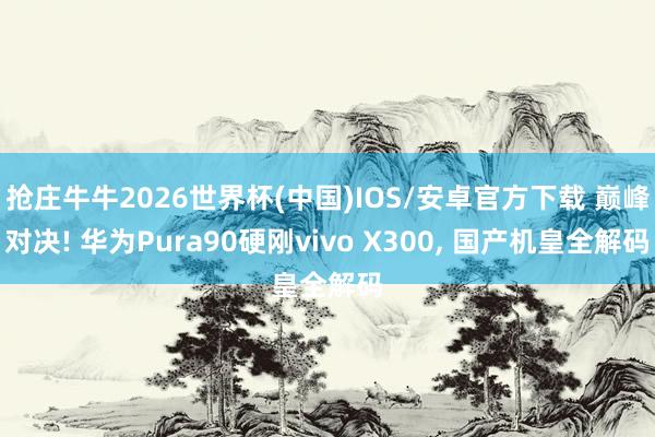 抢庄牛牛2026世界杯(中国)IOS/安卓官方下载 巅峰对决! 华为Pura90硬刚vivo X300， 国产机皇全解码