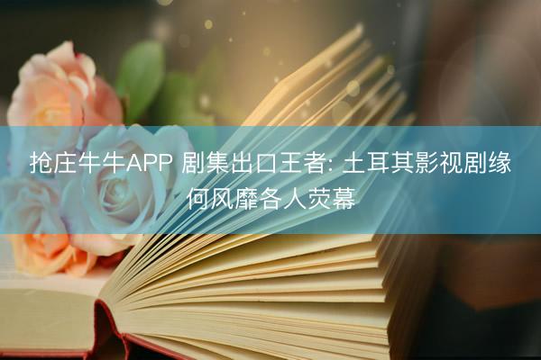 抢庄牛牛APP 剧集出口王者: 土耳其影视剧缘何风靡各人荧幕