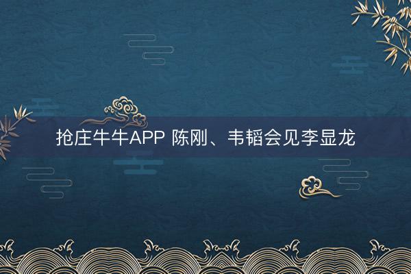 抢庄牛牛APP 陈刚、韦韬会见李显龙