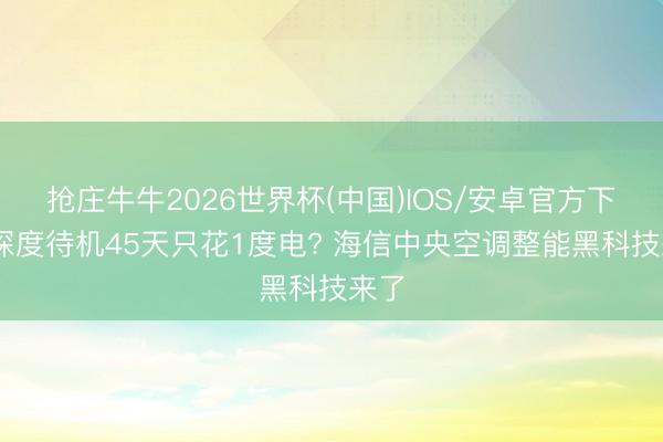 抢庄牛牛2026世界杯(中国)IOS/安卓官方下载 深度待机45天只花1度电? 海信中央空调整能黑科技来了