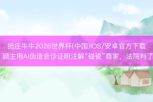 抢庄牛牛2026世界杯(中国)IOS/安卓官方下载 顾主用AI伪造会诊证明注解“碰瓷”商家，法院判了