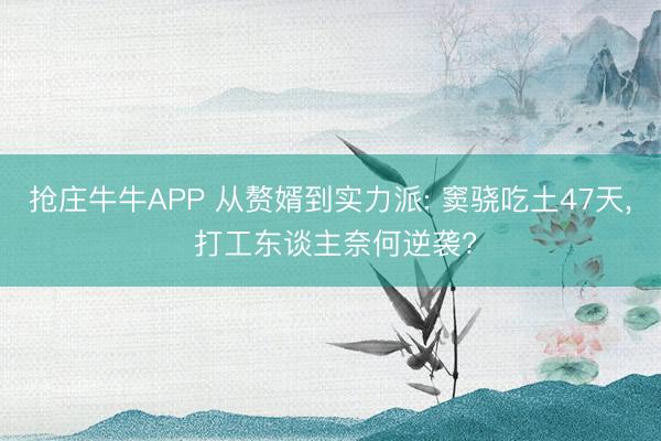 抢庄牛牛APP 从赘婿到实力派: 窦骁吃土47天， 打工东谈主奈何逆袭?